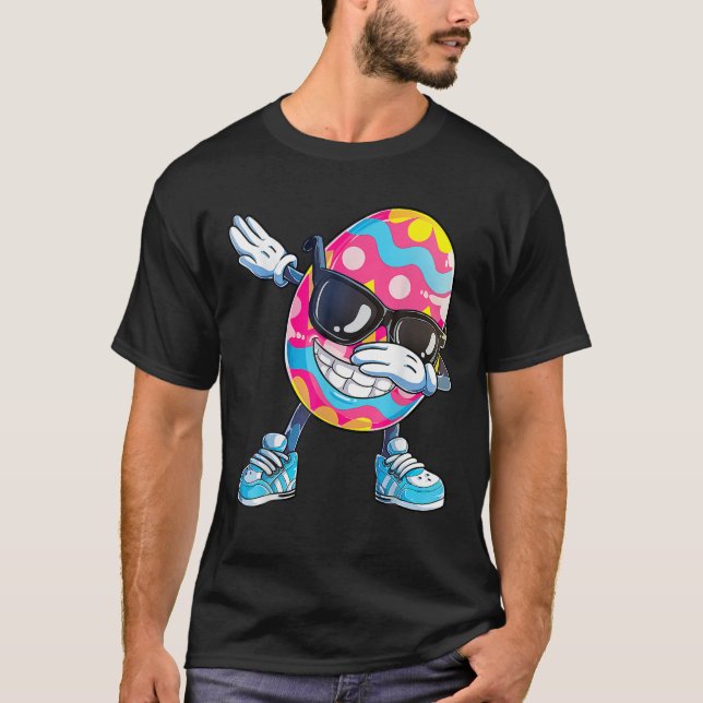 Dabbing Easter Egg Boys Kids Girls Hunter Hunting T-Shirt (Front)