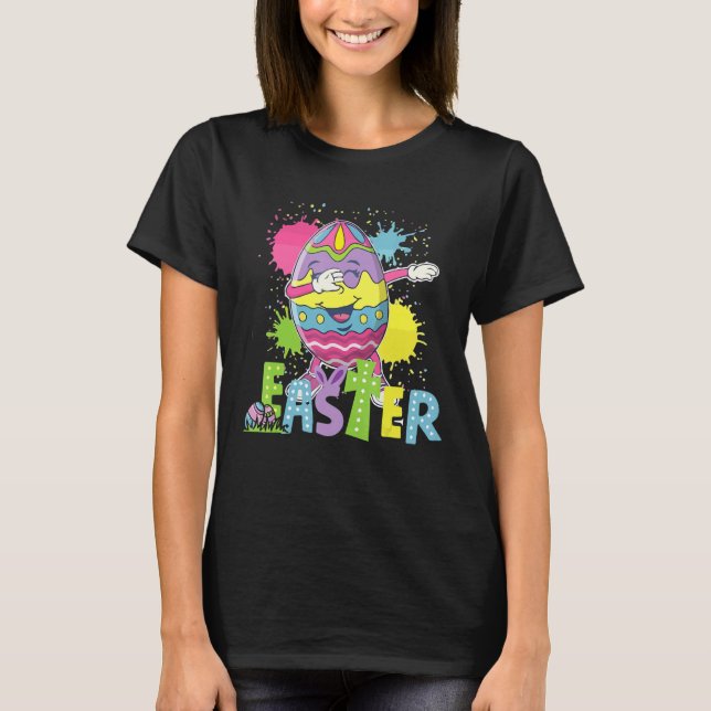 Dabbing Easter Egg  Boys Kids Girls Hunter Hunting T-Shirt (Front)