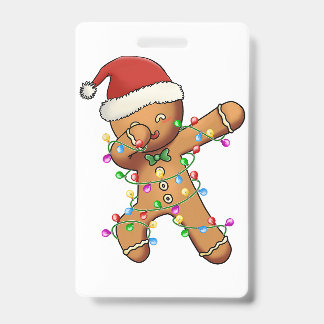 Dabbing Elf Christmas Tree Lights Xmas Family Matc Badge