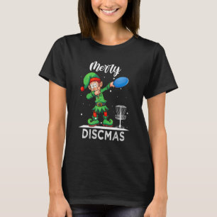 Dabbing Elf Dab Xmas Disk Golf Player Christmas T-Shirt