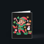 Dabbing Elf Santa Sleigh Snowman Funny Dabbing Chr Card<br><div class="desc">Dabbing Elf Santa Sleigh Snowman Funny Dabbing Christmas Elf Premium</div>