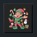 Dabbing Elf Santa Sleigh Snowman Funny Dabbing Chr Magnet<br><div class="desc">Dabbing Elf Santa Sleigh Snowman Funny Dabbing Christmas Elf Premium</div>