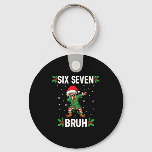 Dabbing Elf Six Seven Bruh Christmas 67 Meme Xmas  Keychain