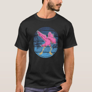 Dabbing Flamingo For Men Women Kids Animal Retro T-Shirt