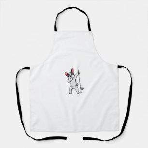Dabbing French Bulldog Golfing Frenchie Dog Dab Go Apron
