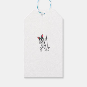 Dabbing French Bulldog Golfing Frenchie Dog Dab Go Gift Tags