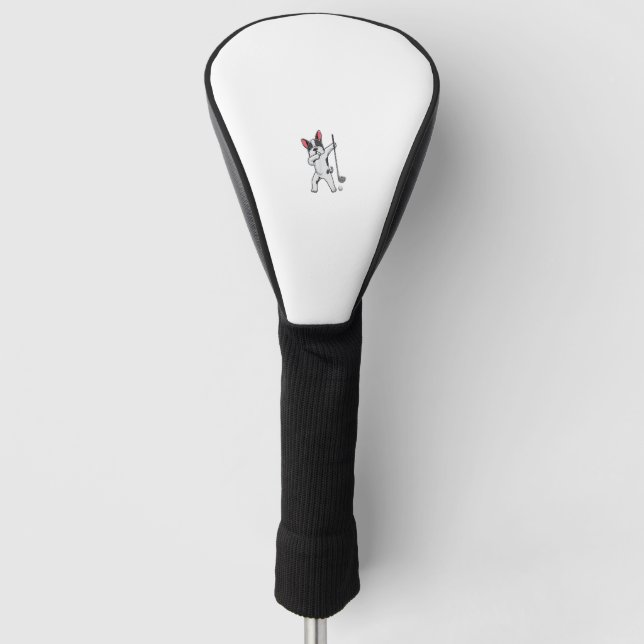 Dabbing French Bulldog Golfing Frenchie Dog Dab Go Golf Head Cover (Front)