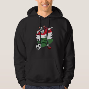 Dabbing French Bulldog Hungary Soccer Fans Jersey Hoodie