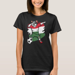 Dabbing French Bulldog Hungary Soccer Fans Jersey T-Shirt