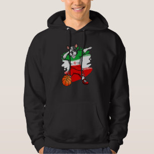 Dabbing French Bulldog Iran Basketball Fan Jersey Hoodie