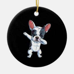 Dabbing French Bulldog Kids Boys Dog Lover Ceramic Ornament