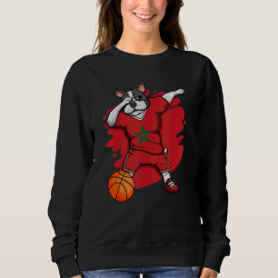 Dabbing French Bulldog Morocco Basketball Fan Jers Sweatshirt