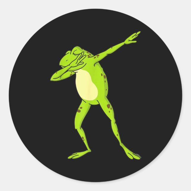 Dabbing Frog For Kids-boys &amp; Girls Funny Anima Classic Round Sticker (Front)