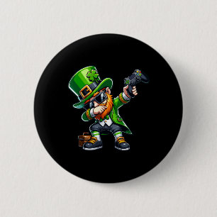 Dabbing Gamer Leprechaun Dab Dance St Pattys St Pa 2 Inch Round Button