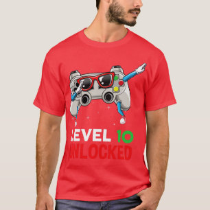 Dabbing Gaming controller video gamer age 10 birth T-Shirt