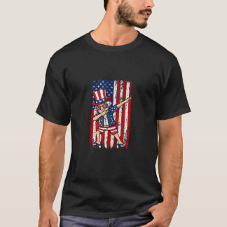 Dabbing George Washington Funny 4th Of July Dab Da T-Shirt