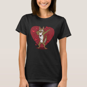 Dabbing German Shepherd Heart Valentines Day Love T-Shirt