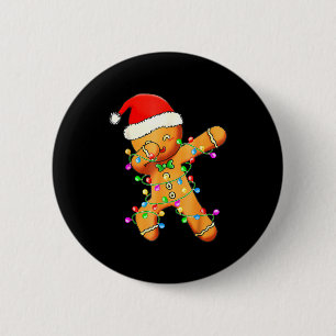 Dabbing Gingerbread Christmas 2 Inch Round Button