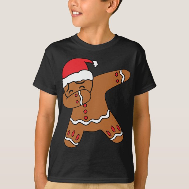 Dabbing Gingerbread Man Gingerdab Christmas Dab Da T-Shirt (Front)
