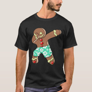 Dabbing Gingerbread Man Xmas Boy Christmas In July T-Shirt