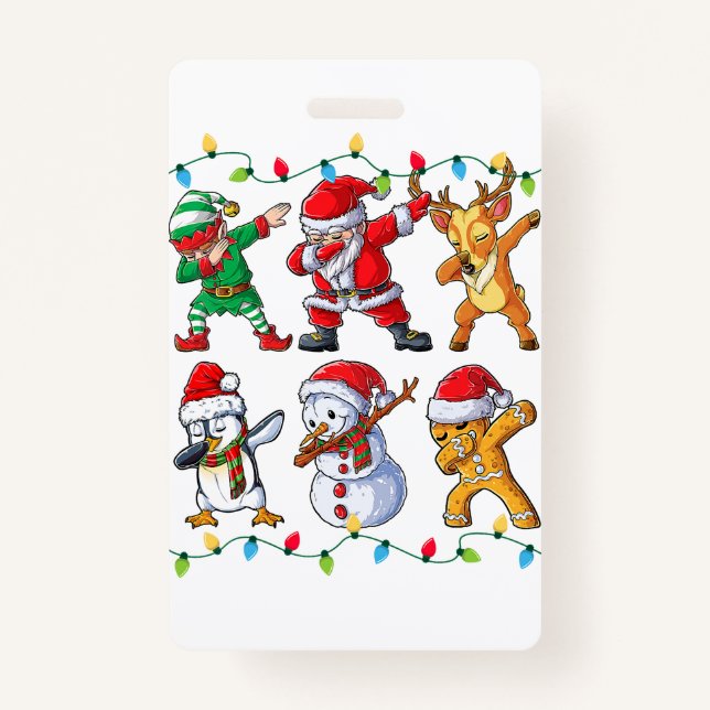 Dabbing Gingerbread Shirt for Boy Girl Christmas T Badge (Front)