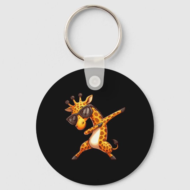 Dabbing Giraffe  Keychain (Front)