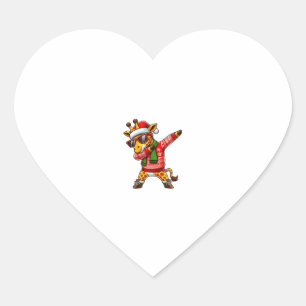 Dabbing Giraffe Sunglasses Giraffe Animal Dance Ch Heart Sticker