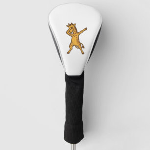 Dabbing Giraffe Vintage Engraving T-Shirt Design_1 Golf Head Cover