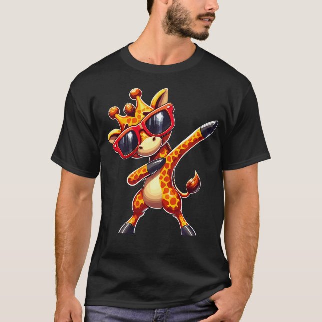 Dabbing Giraffe With T-Shirt (Front)