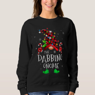 Dabbing Gnome Buffalo Plaid Matching Family Christ Sweatshirt