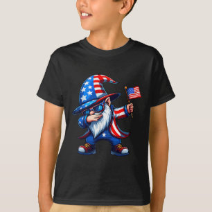 Dabbing Gnomes 4th Of July, Memorial Day American  T-Shirt