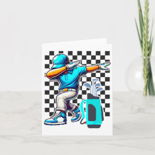 Dabbing Golf Player Golfer Golfing Funny Boys Men Card