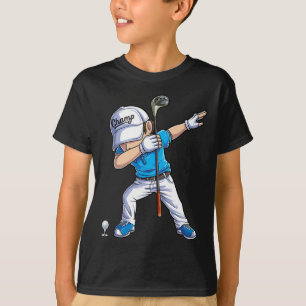 Dabbing Golf Player Golfer Golfing Funny Kids Boys T-Shirt