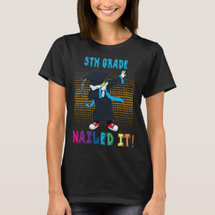 Dabbing Graduation Boy 5TH GRADE Nailed It T-Shirt