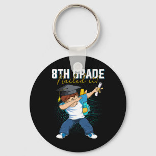 Dabbing Graduation Cl Of 2025 Boy 8th Grade Nailed Keychain