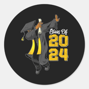 Dabbing Graduation Cl Of Shirt African Juneteenth  Classic Round Sticker