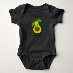 Dabbing Green Avocado Dab Funny Dancing Fruit Baby Bodysuit