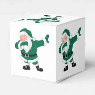 Dabbing Green Santa Claus Fun Holiday XMAS Humou Favor Box