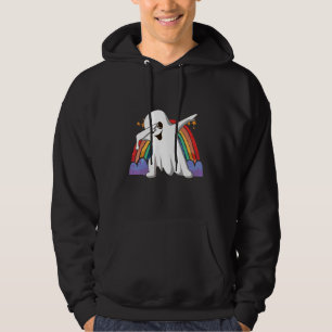 Dabbing Halloween Boo Boo Skeleton Rainbow Boys Ki Hoodie
