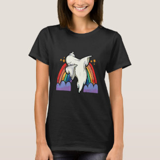Dabbing Halloween Boo Boo Skeleton Rainbow Boys Ki T-Shirt
