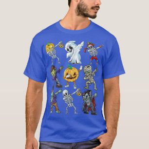Dabbing Halloween Guys Skeleton Zombie Mummy Ghost T-Shirt