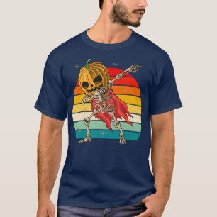 Dabbing Halloween JackoLantern Skeleton Pumpkin Re T-Shirt