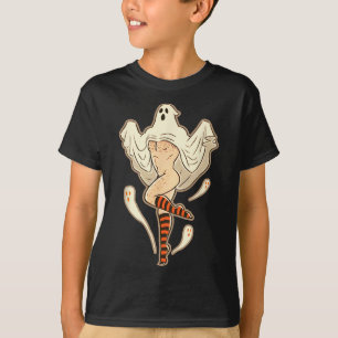 Dabbing Halloween Skeleton Boys Trick Treat Funny  T-Shirt