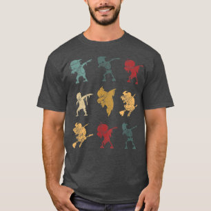 Dabbing Halloween Skeleton Zombie Ghost Witch Scar T-Shirt