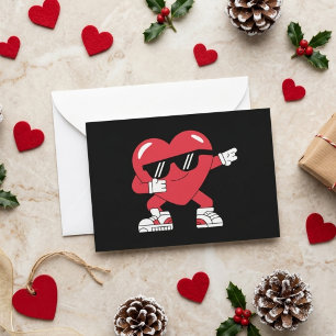 Dabbing Heart Funny Gifts Valentines Day Card