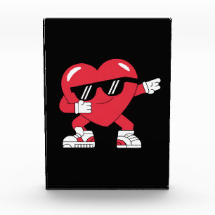 Dabbing Heart Funny Gifts Valentines Day Photo Block