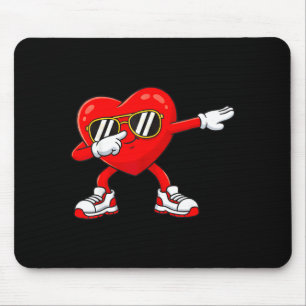 Dabbing Heart Funny Toddler Girls Kids Boys Valent Mouse Pad