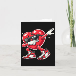 Dabbing Heart Funny Valentines Day _ Mens Kids Boy Card