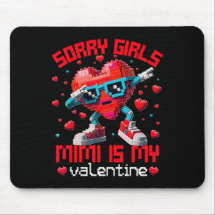 Dabbing Heart Sorry Girls Mimi Valentine Building Mouse Pad