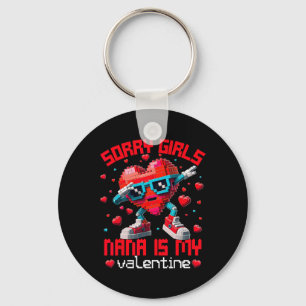 Dabbing Heart Sorry Girls Nana Valentine Building Keychain